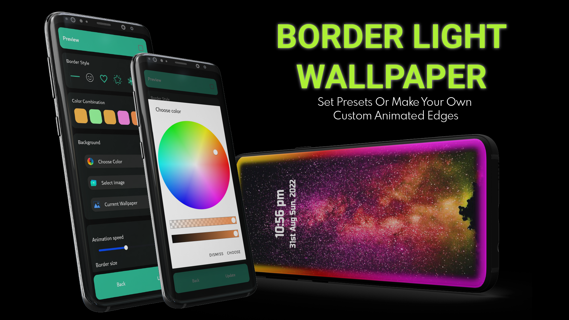 اسکرین شات 5 برنامه Edge Lighting Colors Wallpaper