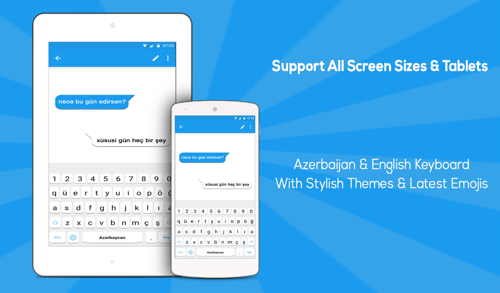 اسکرین شات 6 برنامه Azerbaijani Keyboard