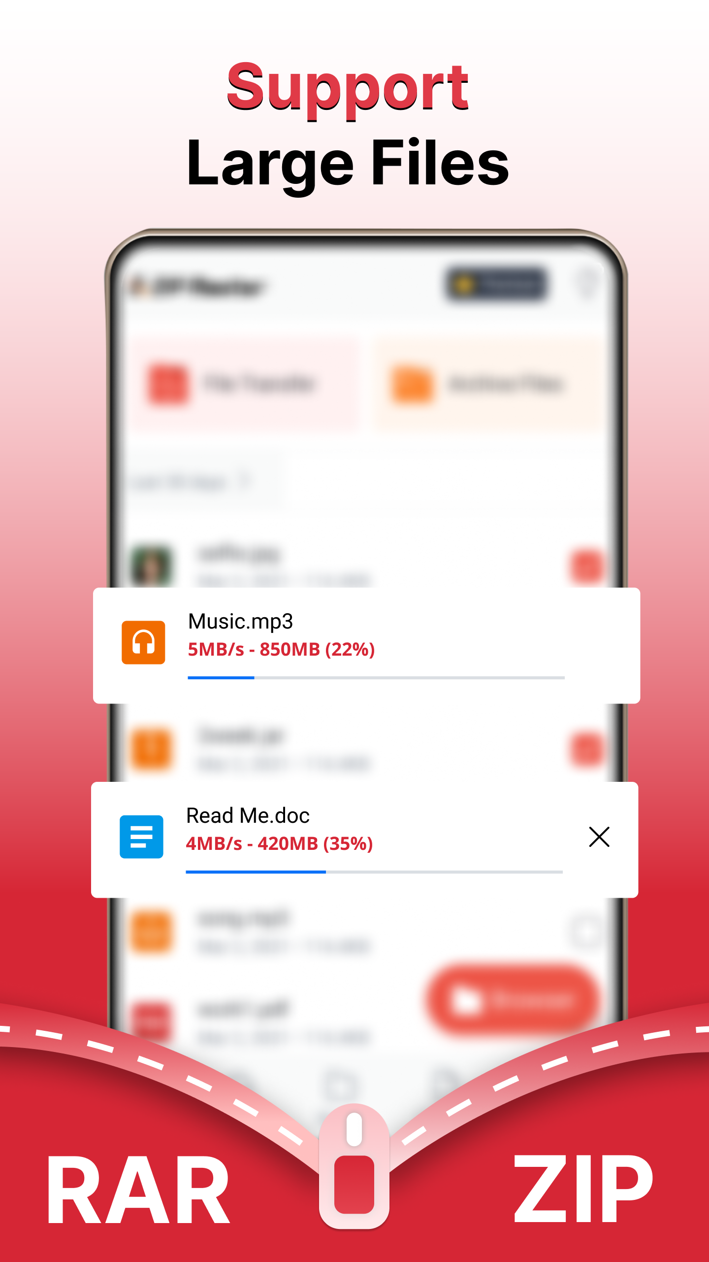 اسکرین شات 3 برنامه AZIP Lite & ZIP / RAR, Unzip