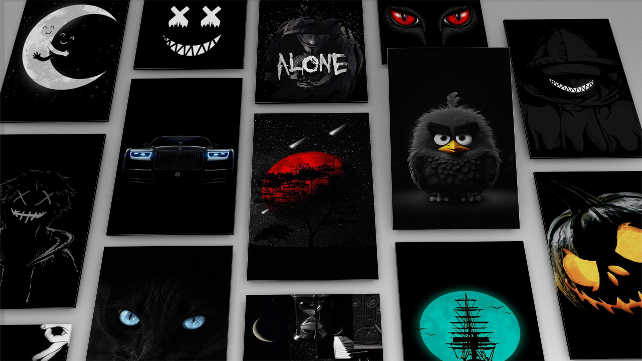 اسکرین شات 1 برنامه Black Wallpapers
