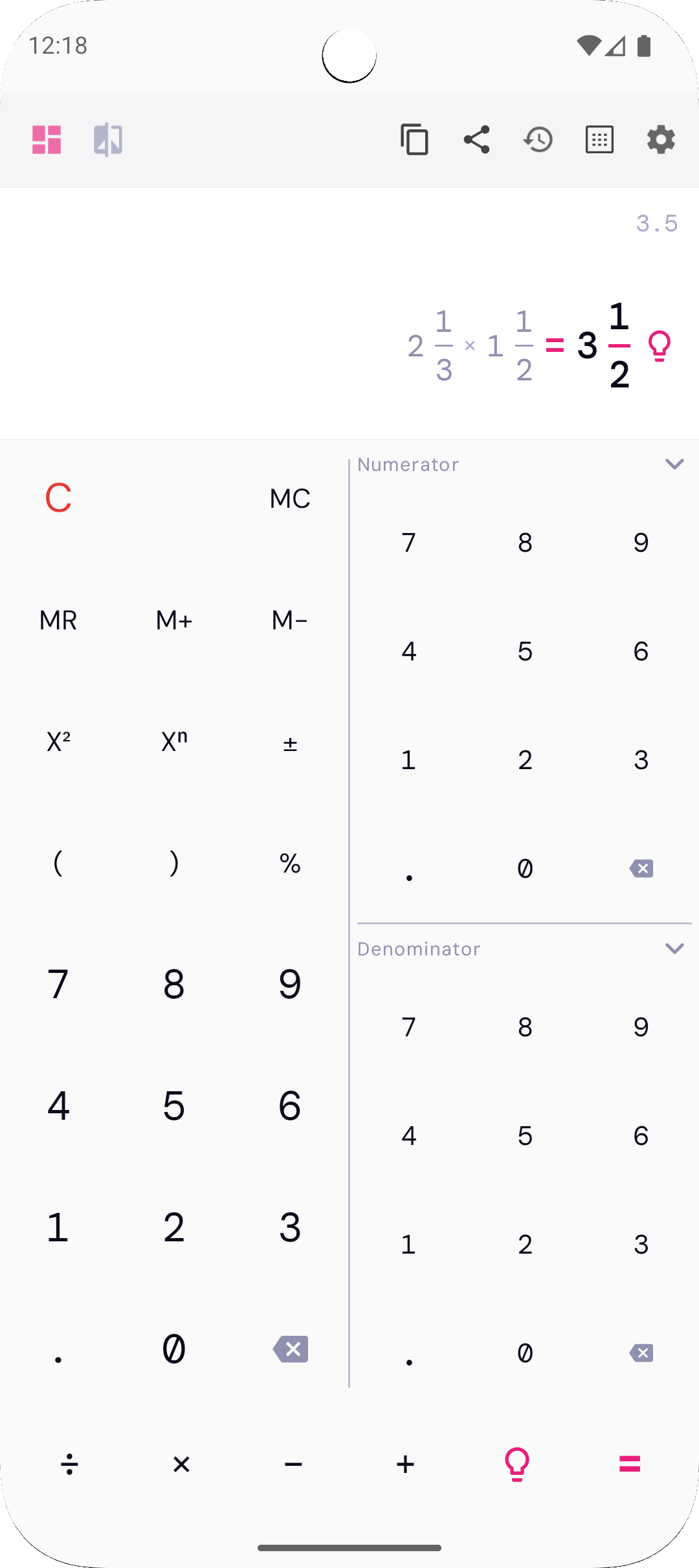 اسکرین شات 4 برنامه Fraction Calculator & Solver