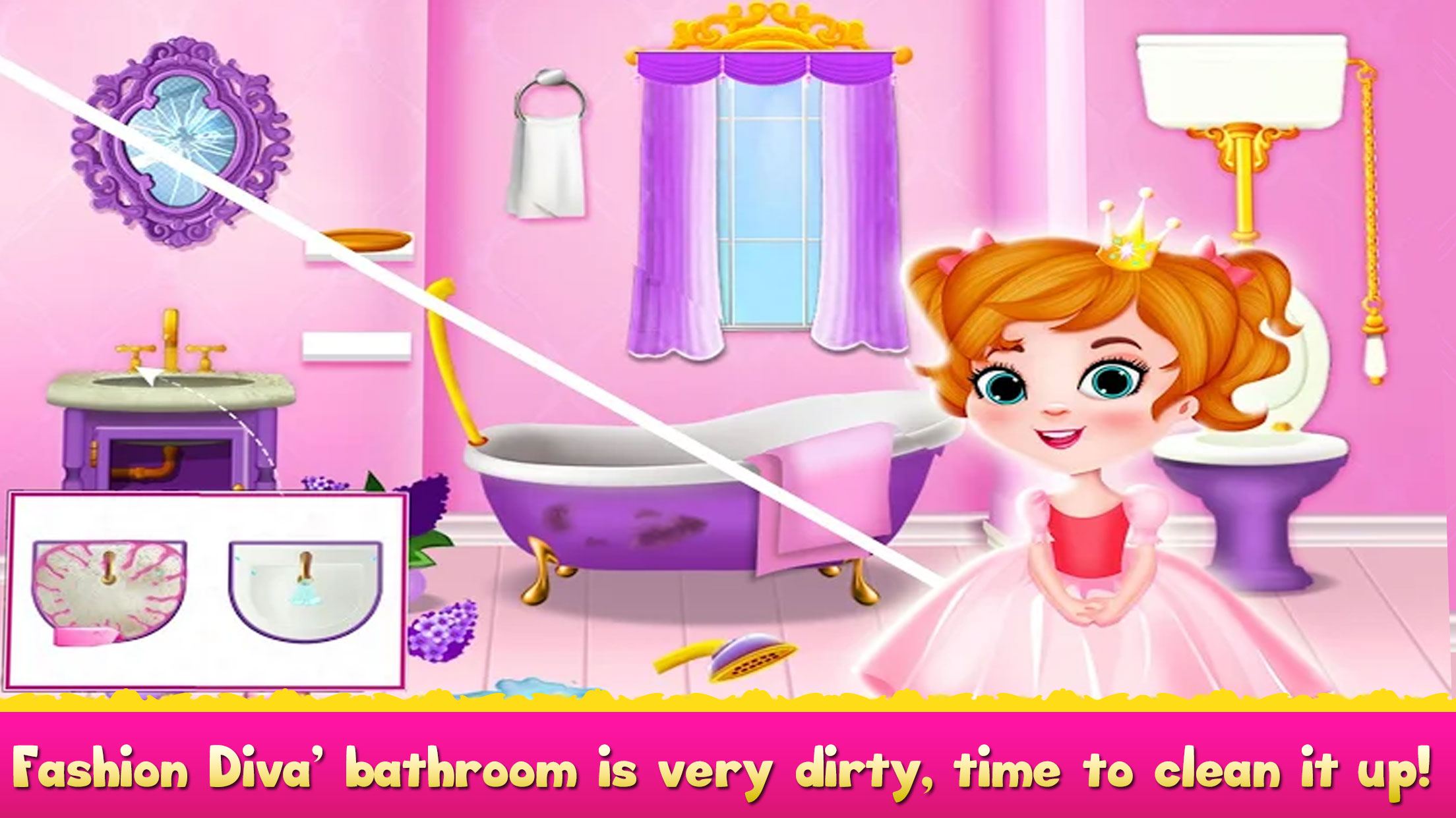 اسکرین شات 6 بازی Cleaning games for Kids Girls