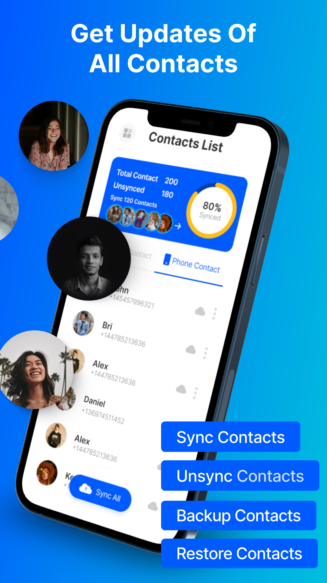 اسکرین شات 4 برنامه Contacts Backup Cloud Transfer