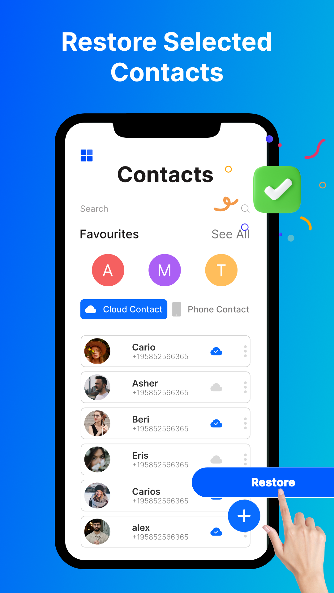 اسکرین شات 7 برنامه Contacts Backup Cloud Transfer