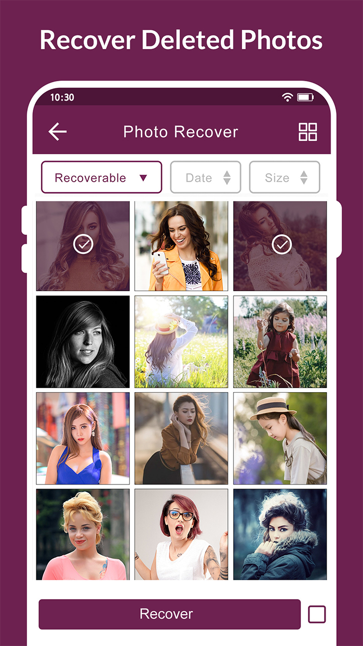 اسکرین شات 2 برنامه Recover Deleted All Photos