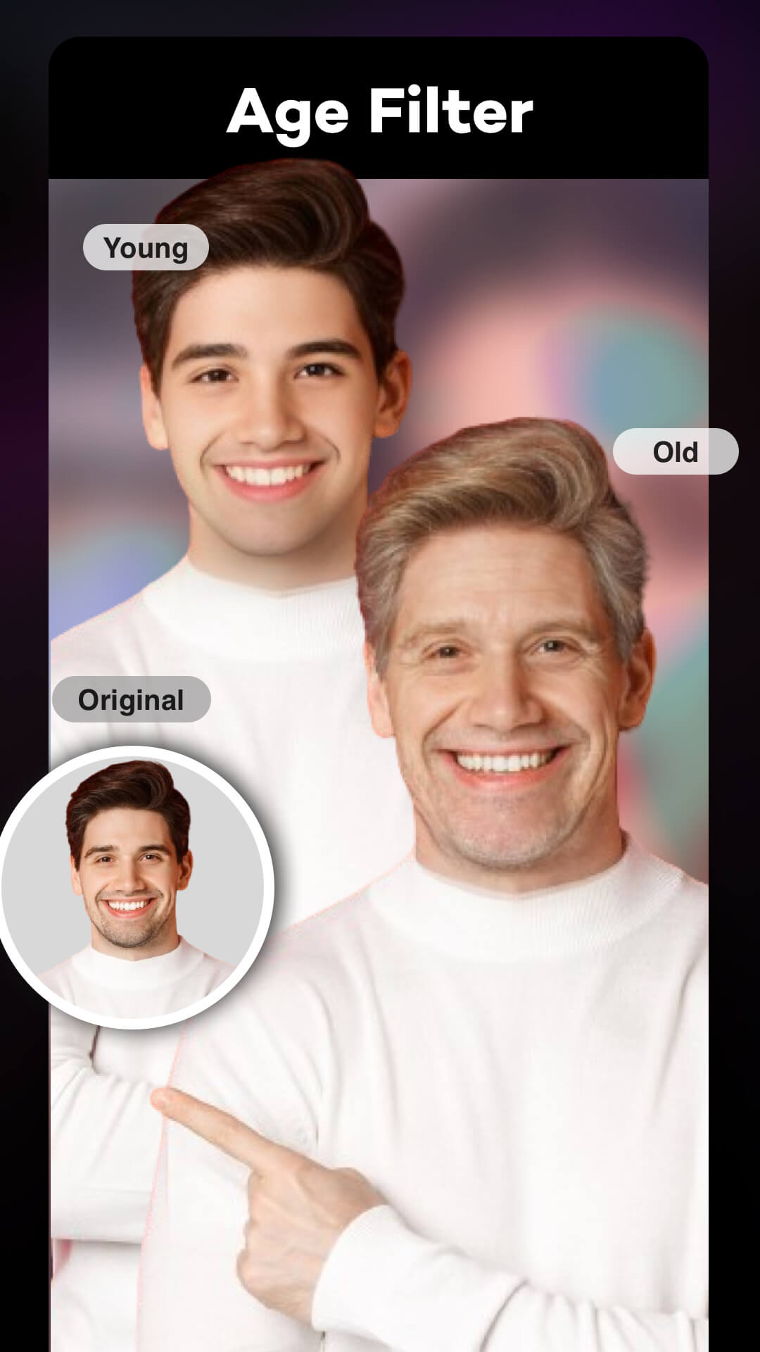 اسکرین شات 5 برنامه FaceLook - aging app face swap