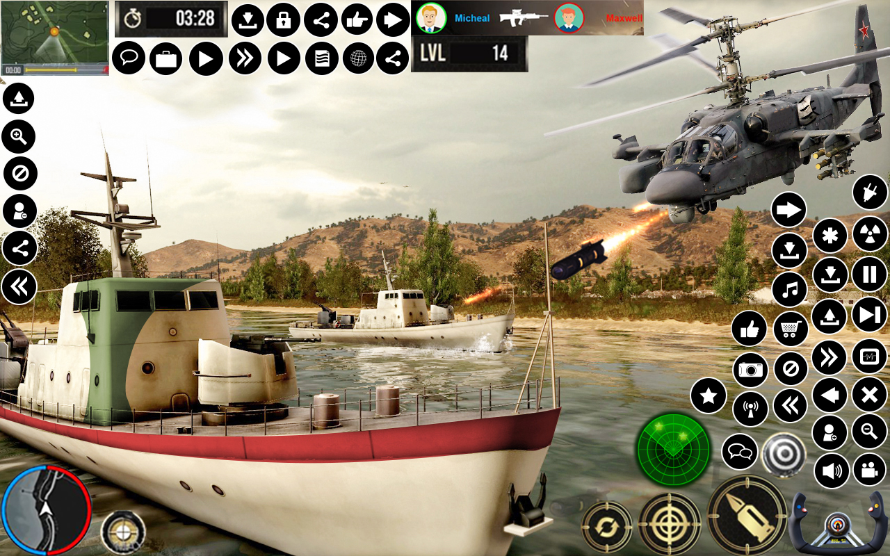 اسکرین شات 6 برنامه Army Gunship Helicopter Game