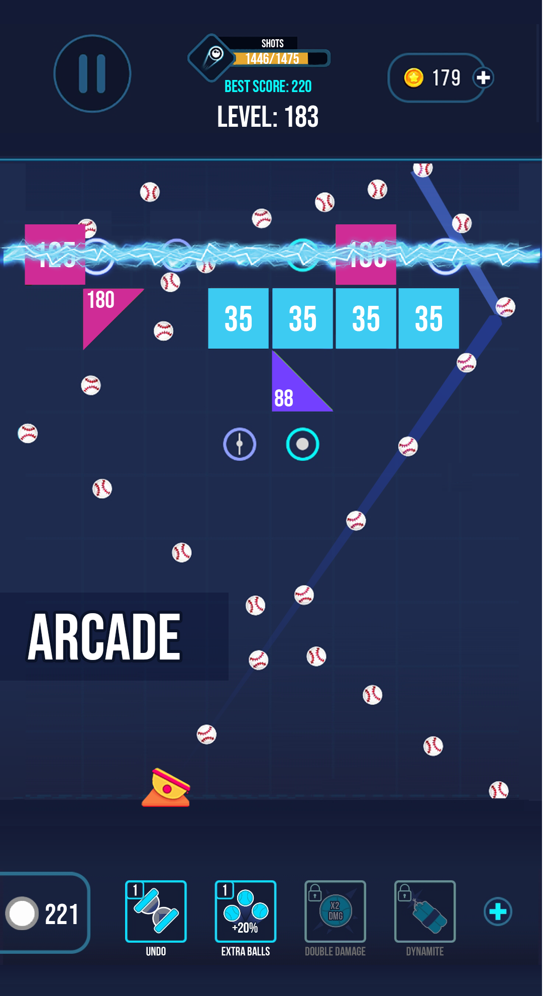 اسکرین شات 7 بازی Bricks n Balls - Hit The Brick