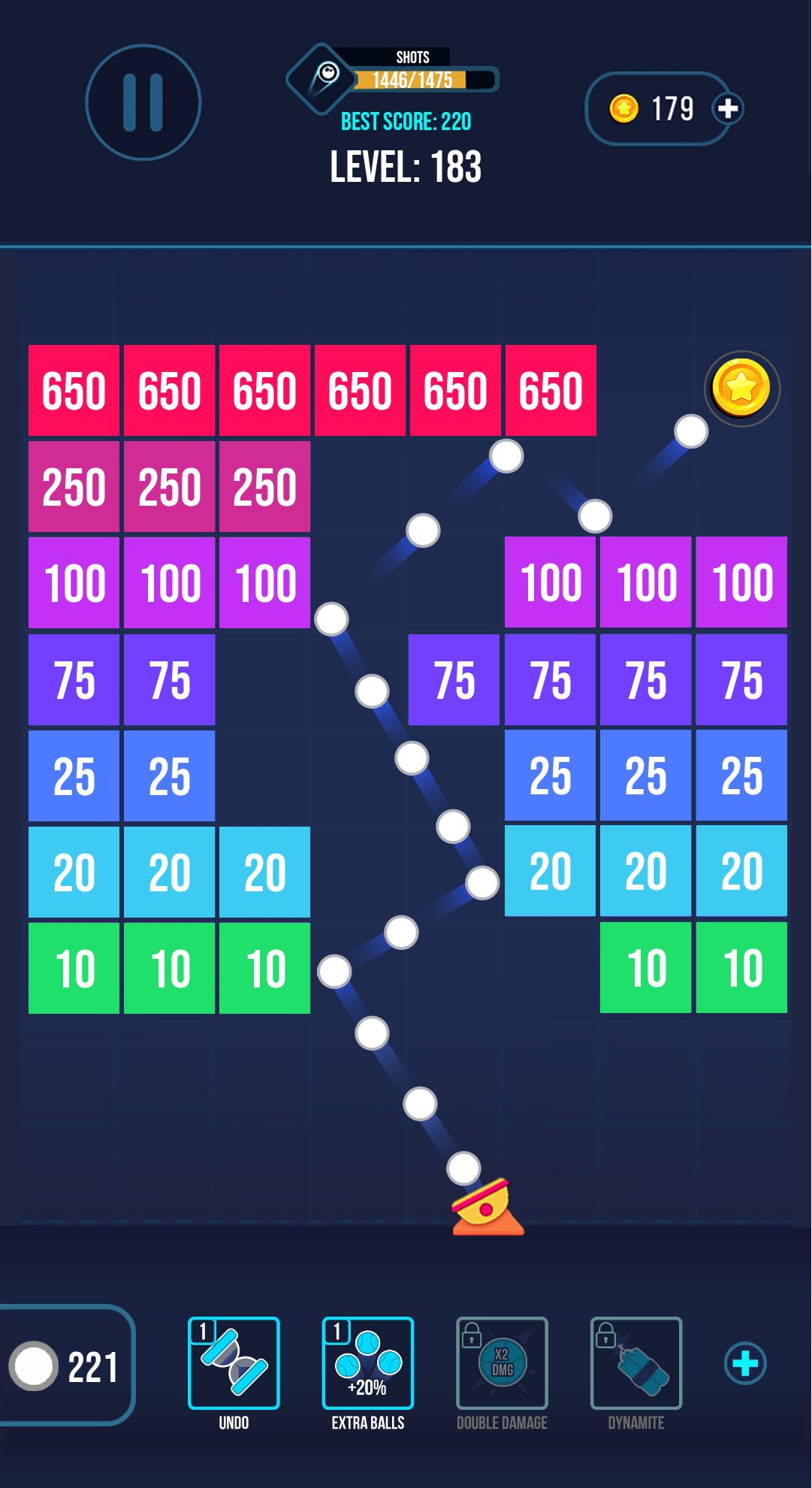 اسکرین شات 1 بازی Bricks n Balls - Hit The Brick