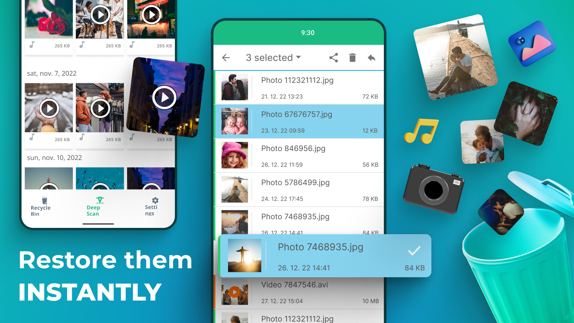 اسکرین شات 2 برنامه Dumpster: Photo/Video Recovery
