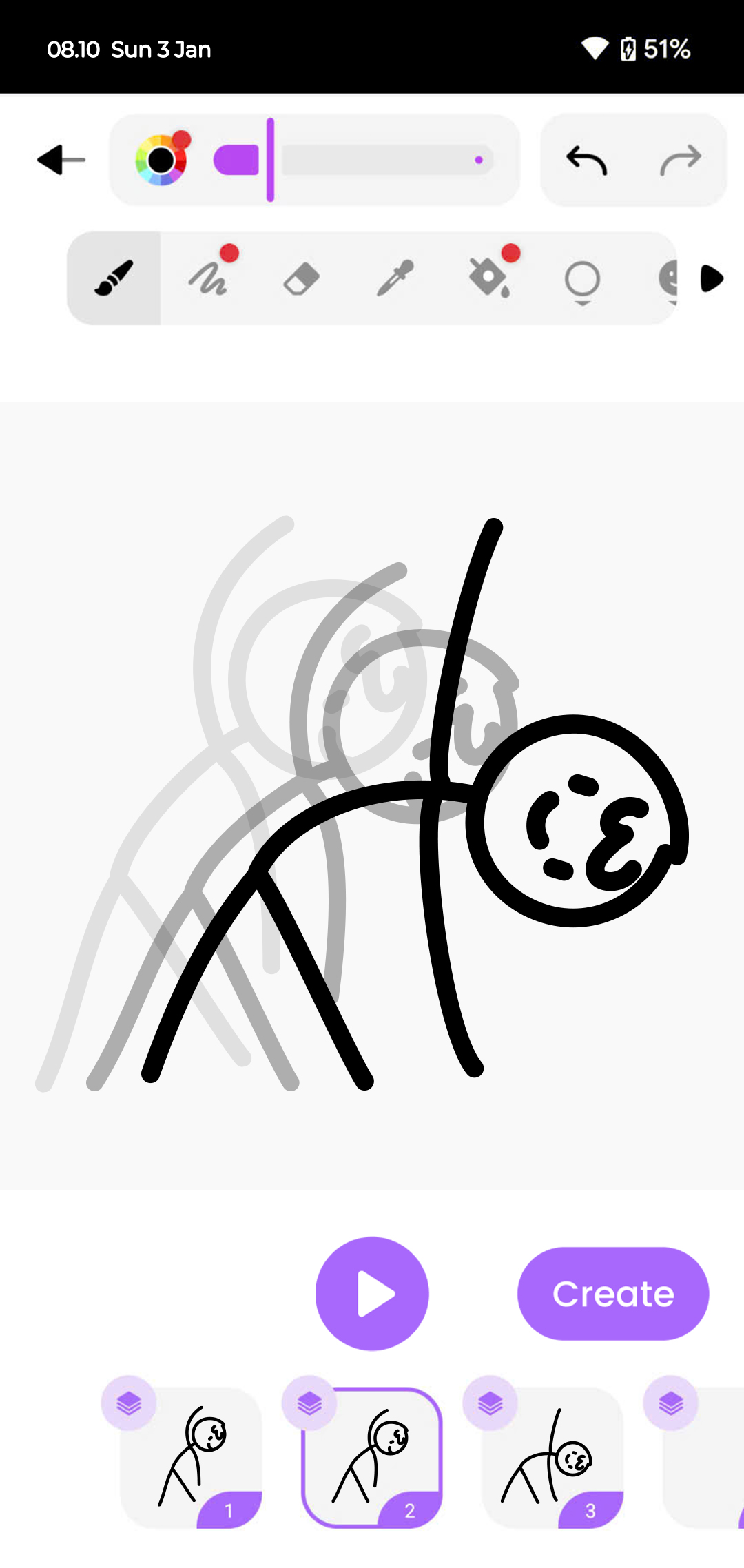 اسکرین شات 2 برنامه Draw Animation - Anim Creator