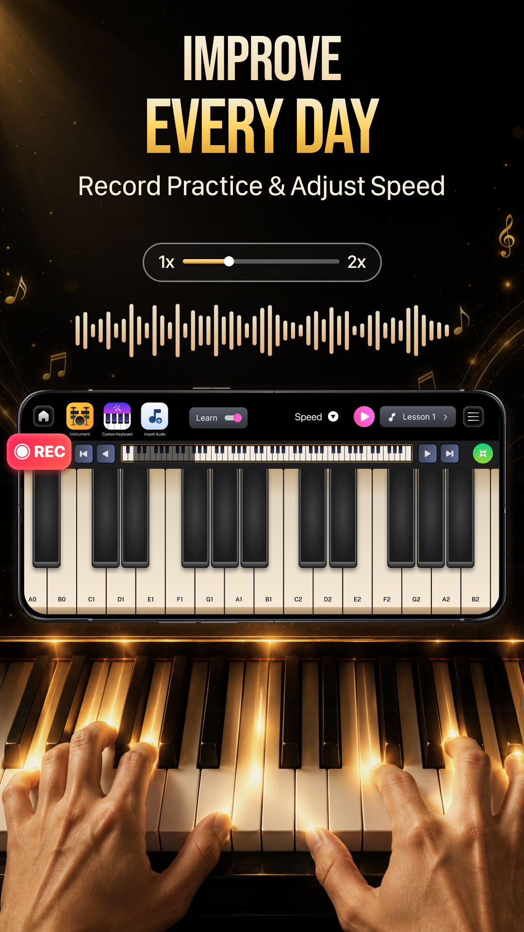 اسکرین شات 5 برنامه Easy Piano Keyboard - Piano88
