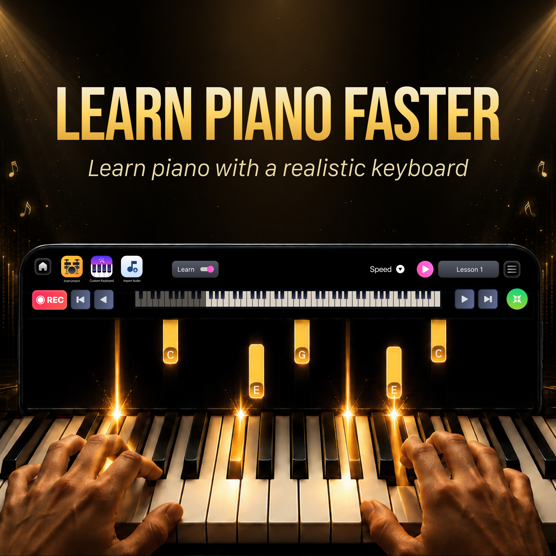 اسکرین شات 1 برنامه Easy Piano Keyboard - Piano88