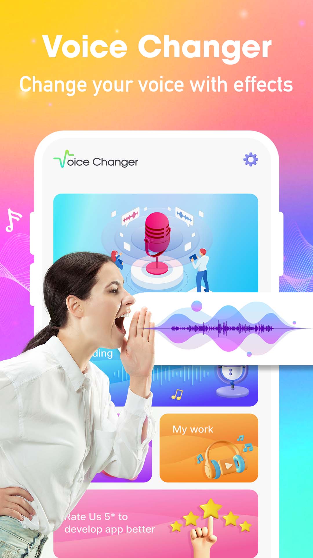 اسکرین شات 1 برنامه Voice Changer, Sound Effects