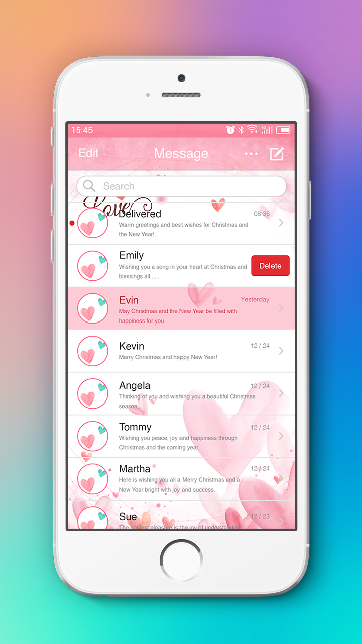 اسکرین شات 5 برنامه Messaging+ L SMS, MMS