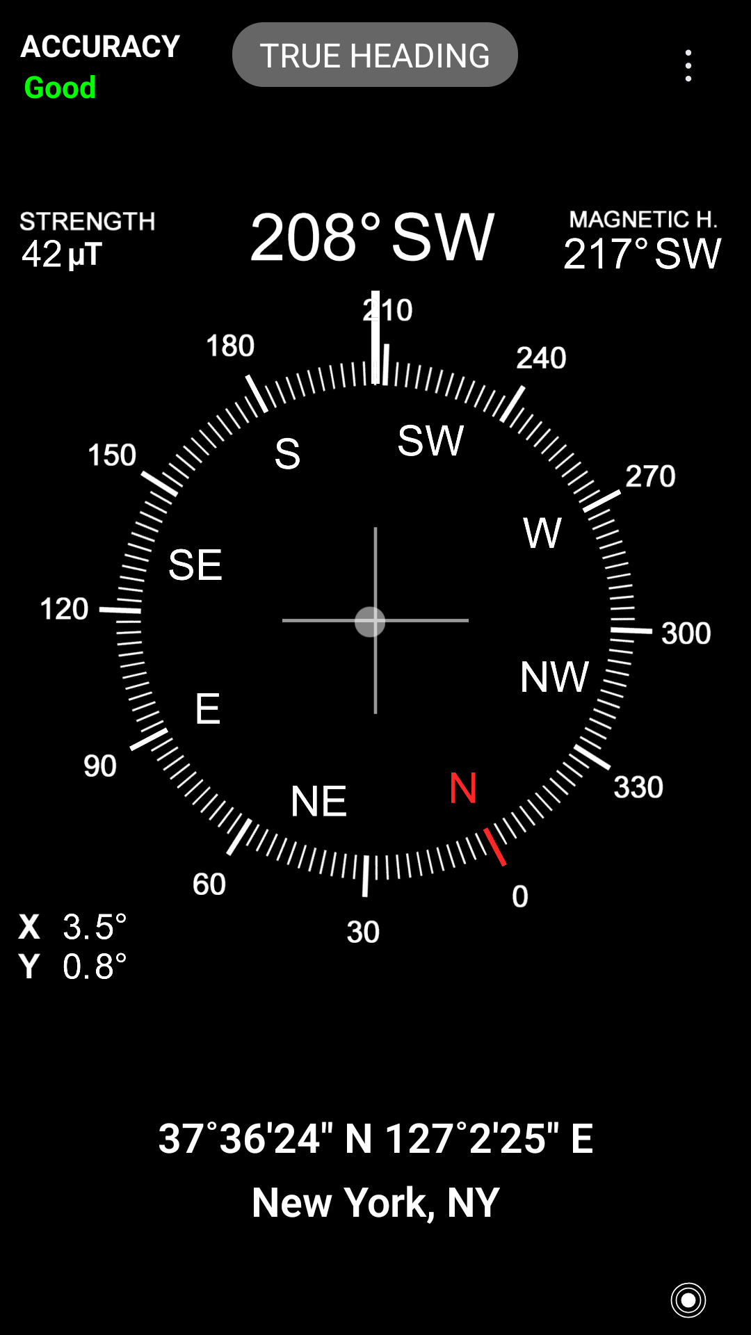 اسکرین شات 1 برنامه Accurate Compass