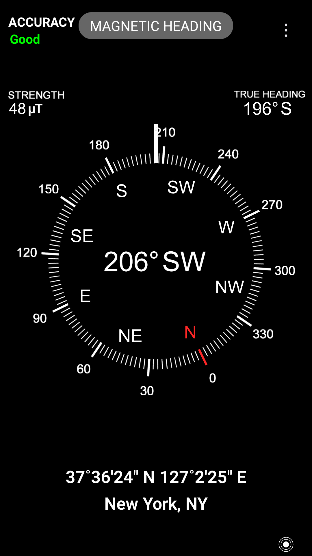 اسکرین شات 2 برنامه Accurate Compass