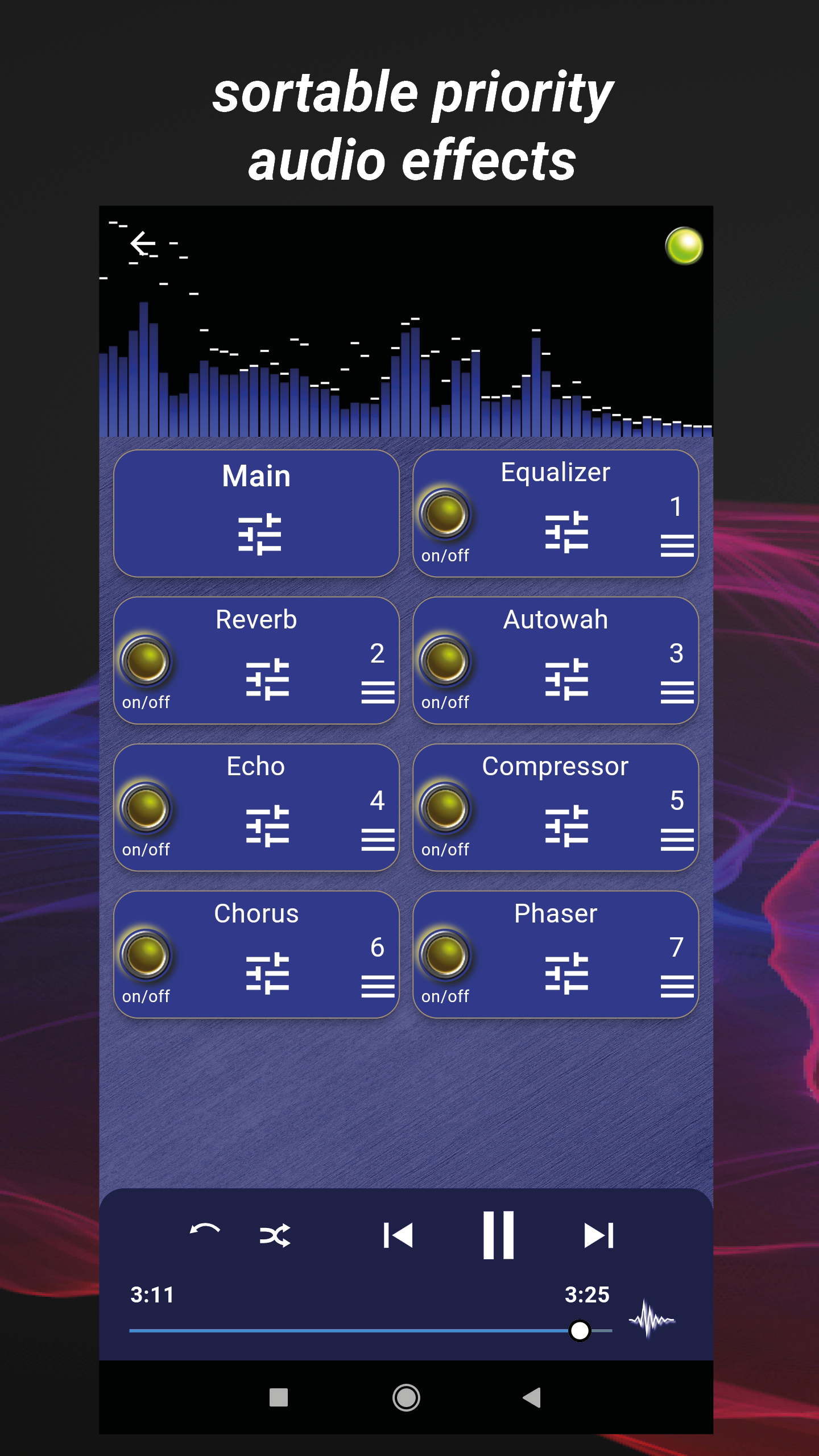 اسکرین شات 5 برنامه Audio Visualizer Music Player