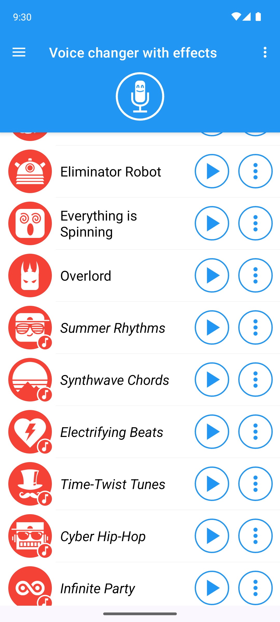 اسکرین شات 4 برنامه برنامه تغییر صدا(Voice changer with effects )