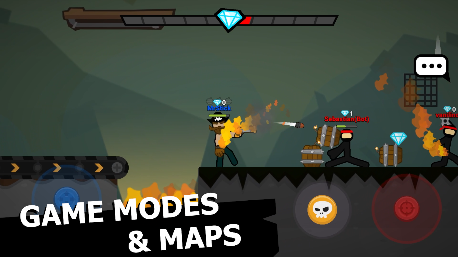 اسکرین شات 2 بازی Stickman Fight: Online Duelist