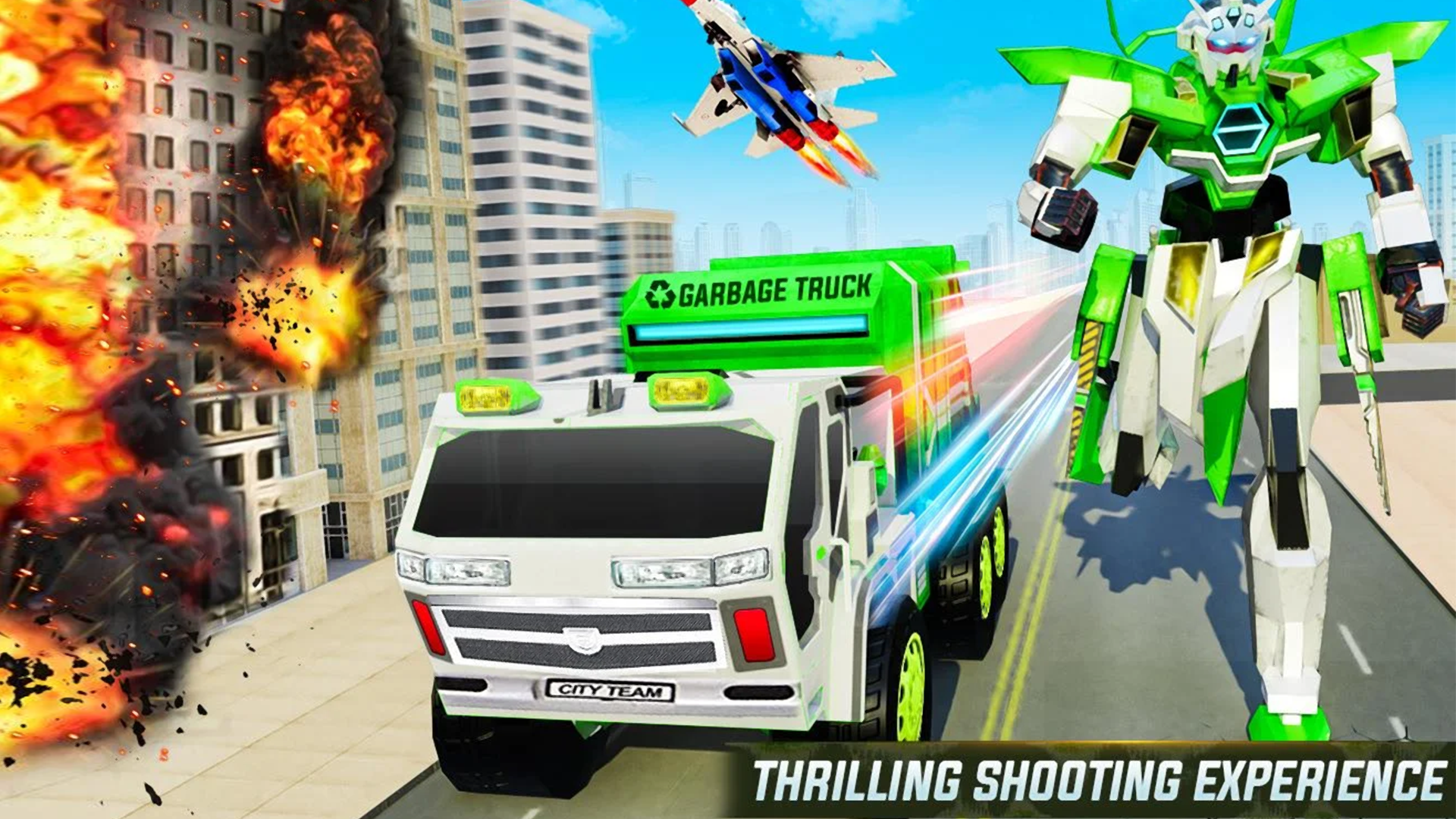 اسکرین شات 2 برنامه Hippo Robot Garbage Truck Robo