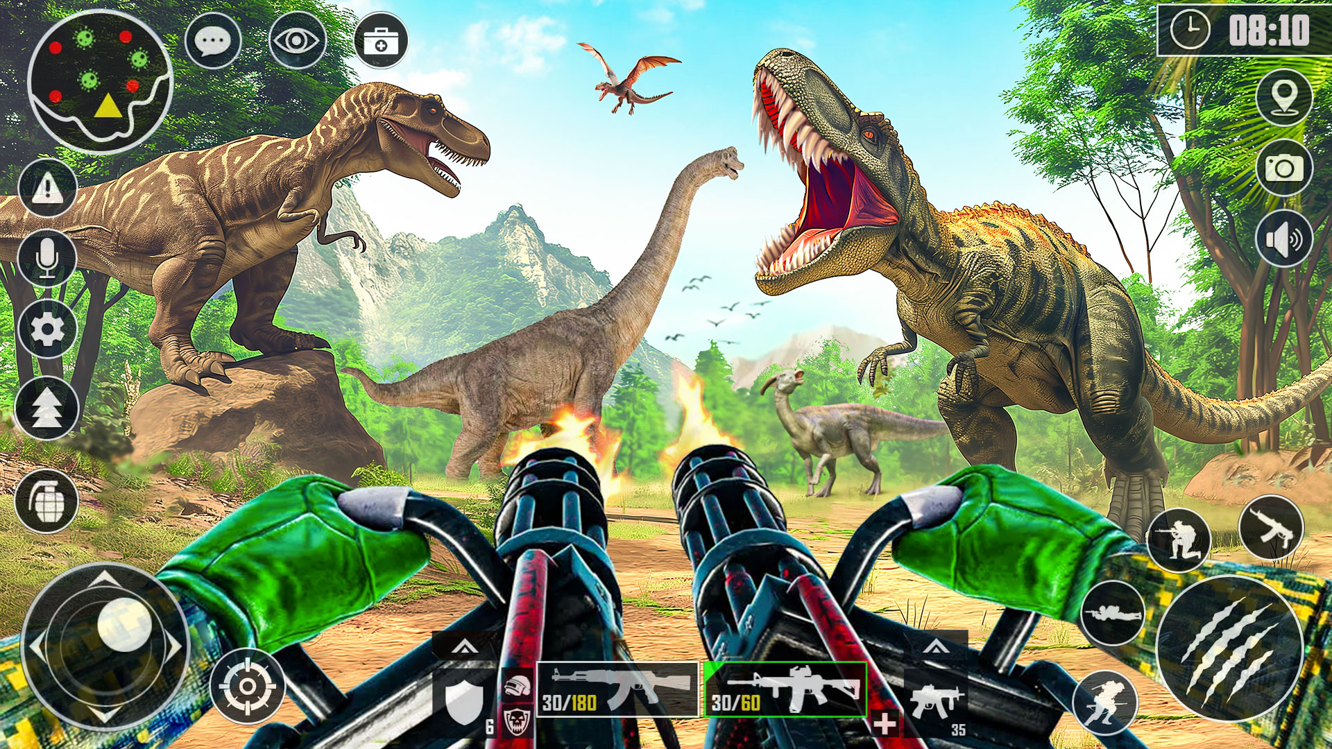 اسکرین شات 3 برنامه Dinosaur Hunter Shooting Games