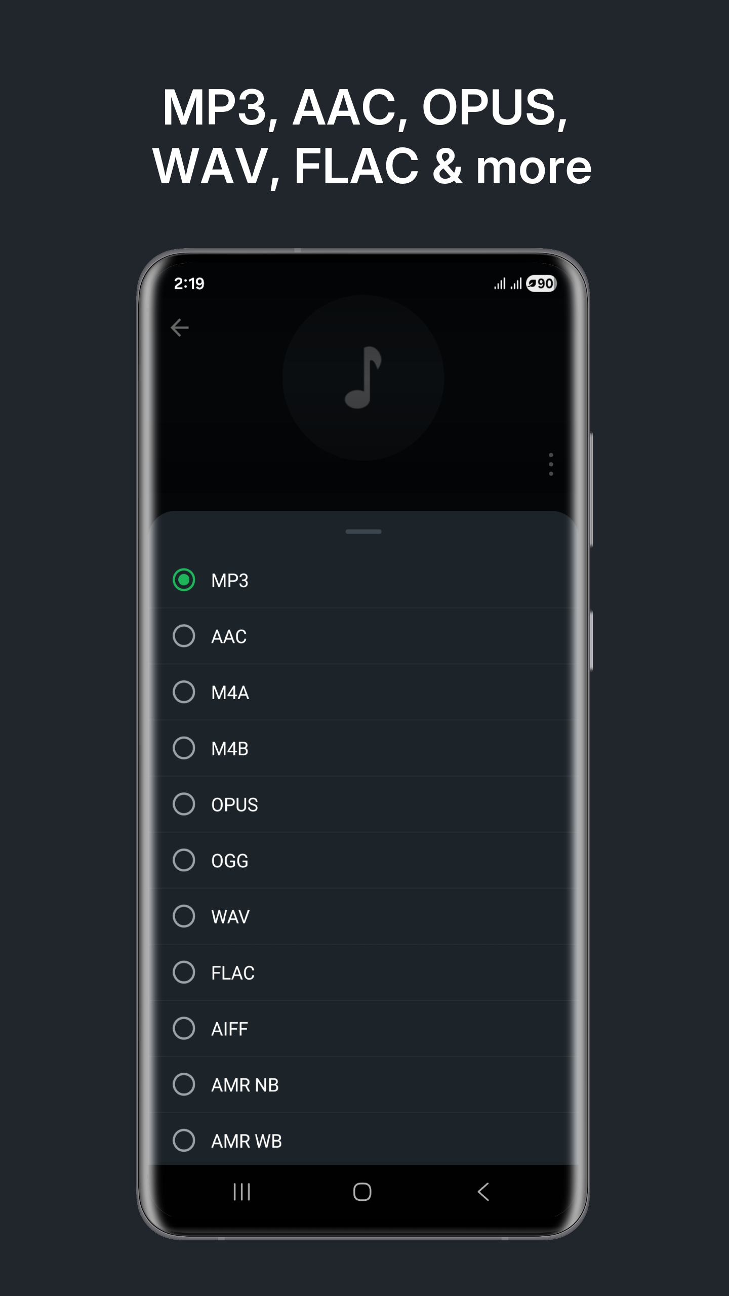 اسکرین شات 2 برنامه Audio Converter (MP3 AAC OPUS)