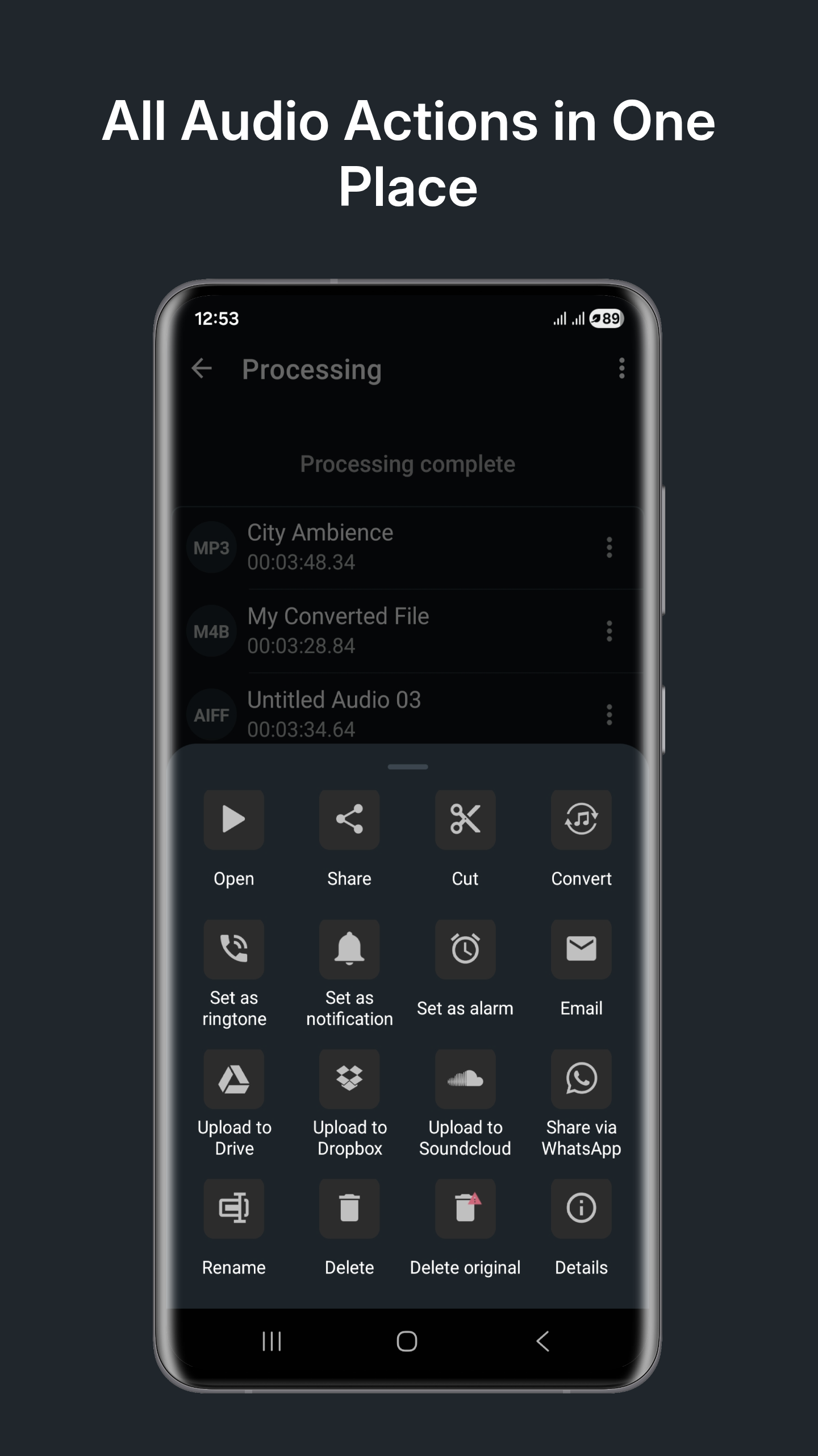اسکرین شات 7 برنامه Audio Converter (MP3 AAC OPUS)