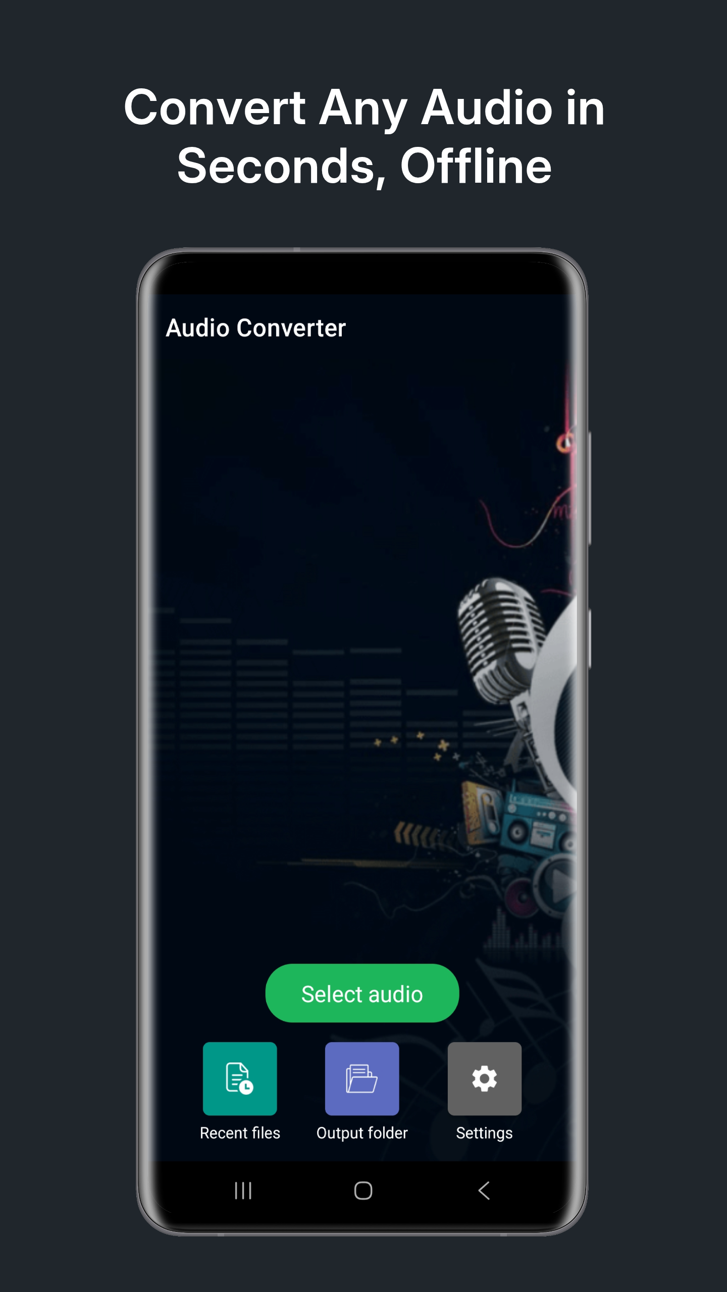 اسکرین شات 1 برنامه Audio Converter (MP3 AAC OPUS)