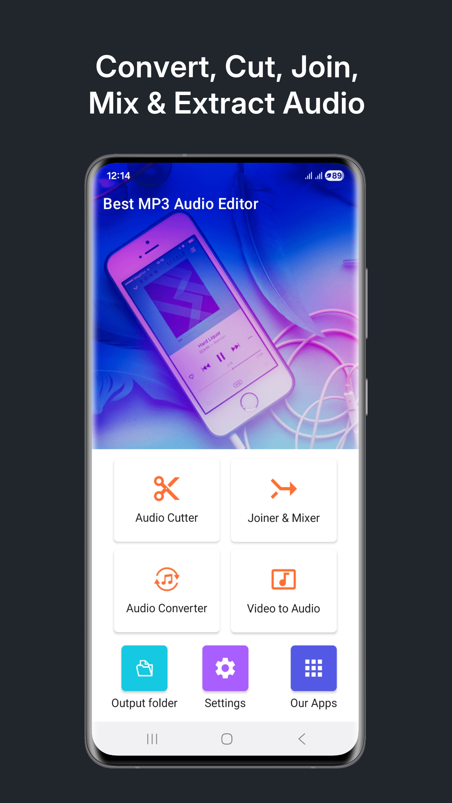 اسکرین شات 1 برنامه MP3 Cutter & Ringtone Maker