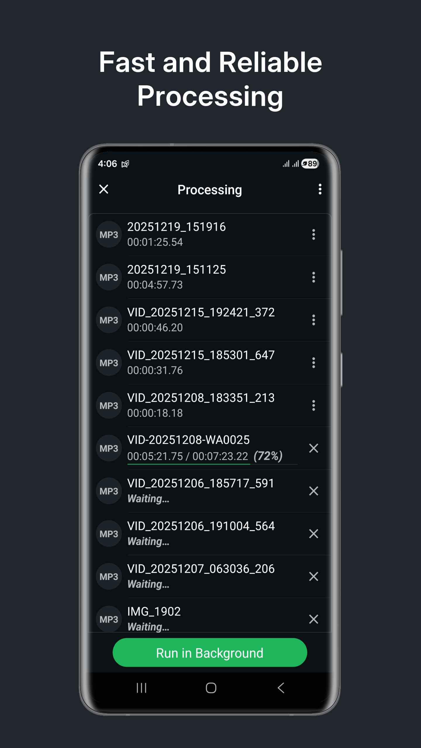 اسکرین شات 5 برنامه Video to Audio Converter