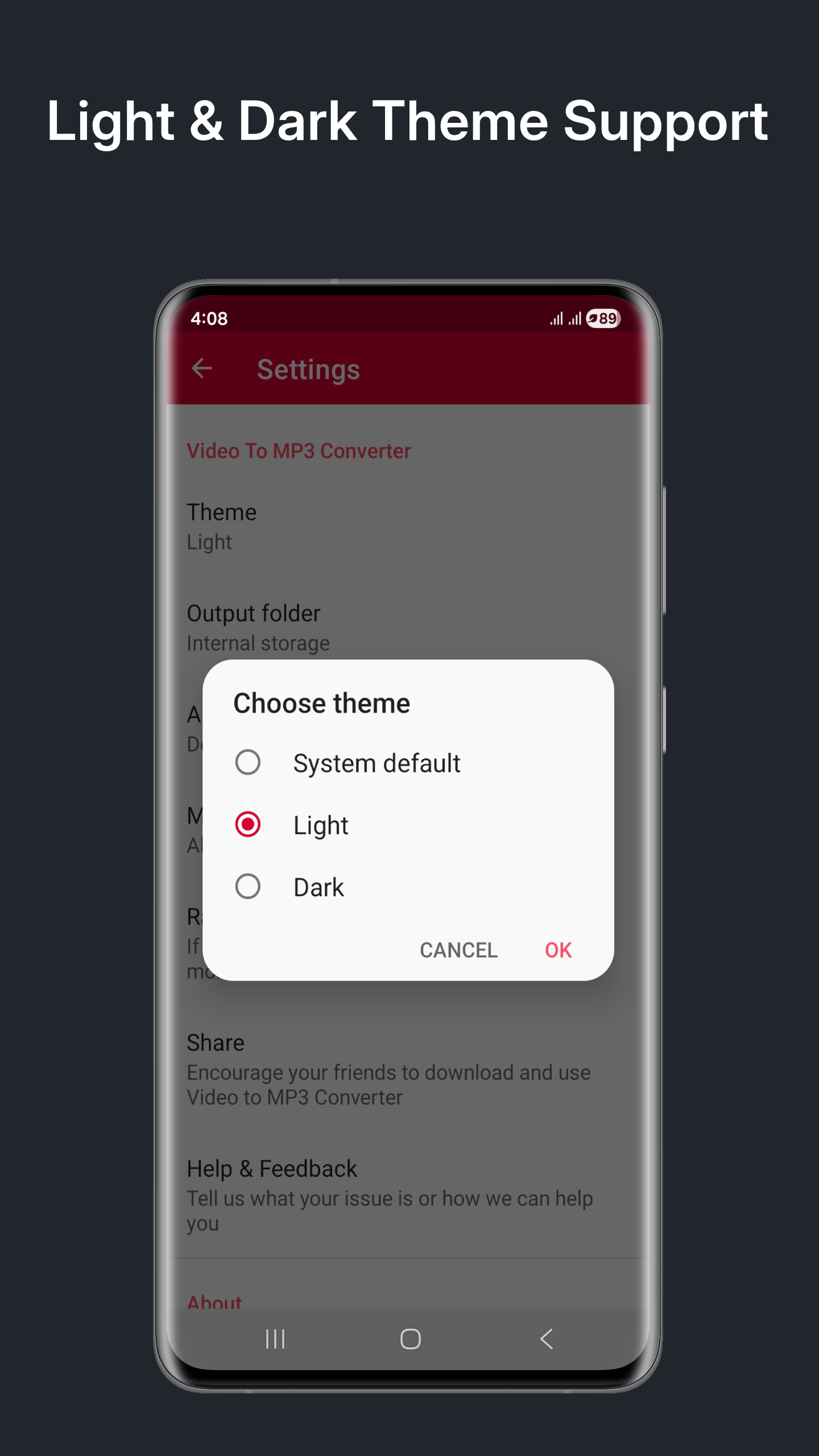 اسکرین شات 7 برنامه Video to Audio Converter