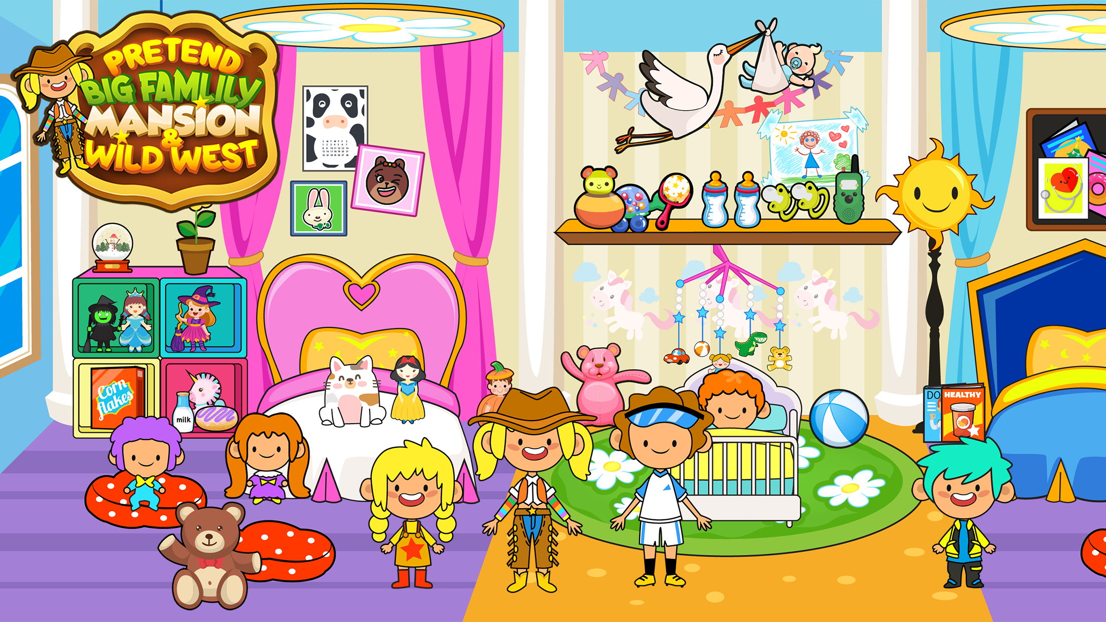 اسکرین شات 3 بازی My Pretend Family Mansion