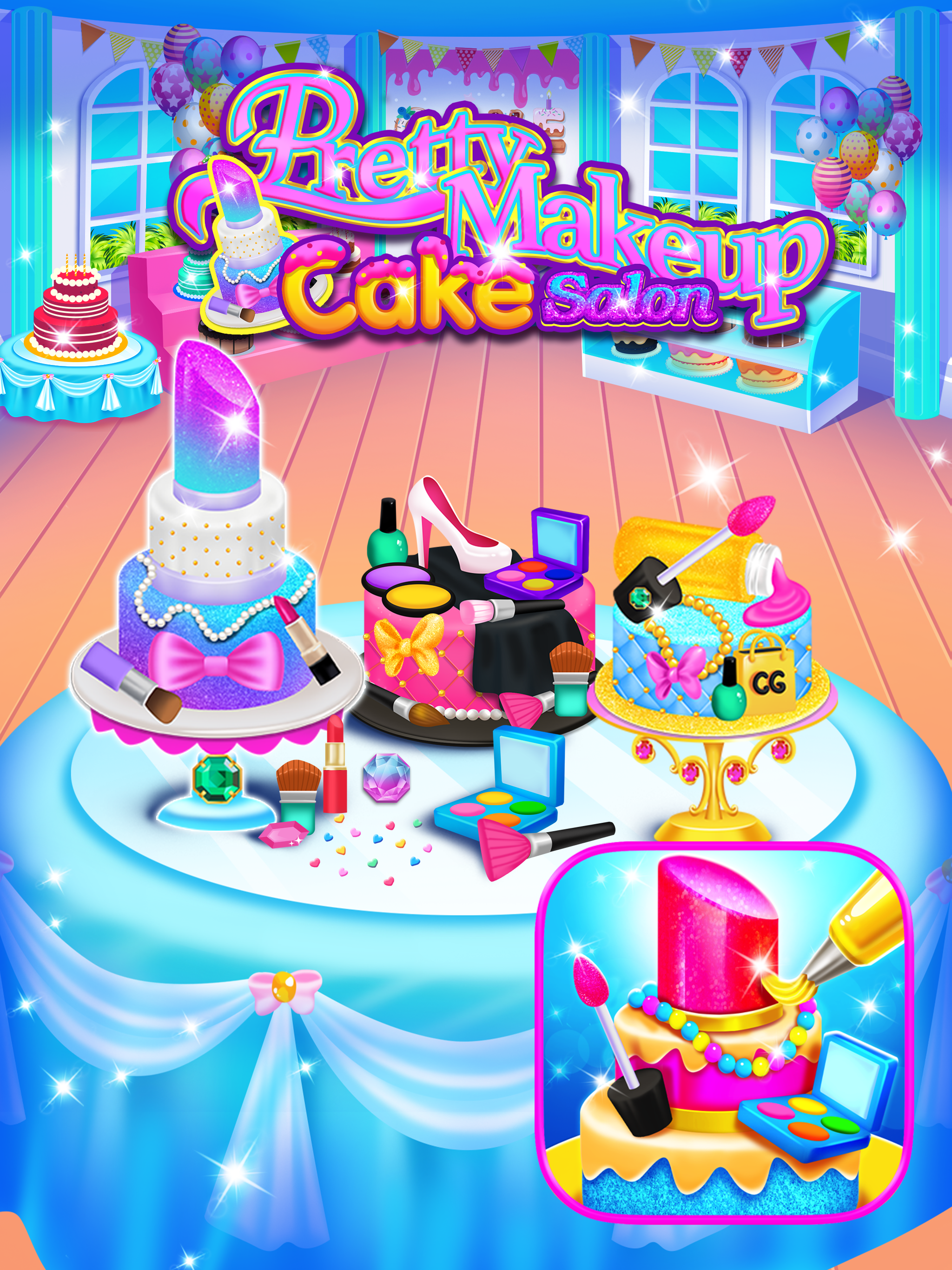 اسکرین شات 1 بازی Pretty Makeup Cake Salon Games