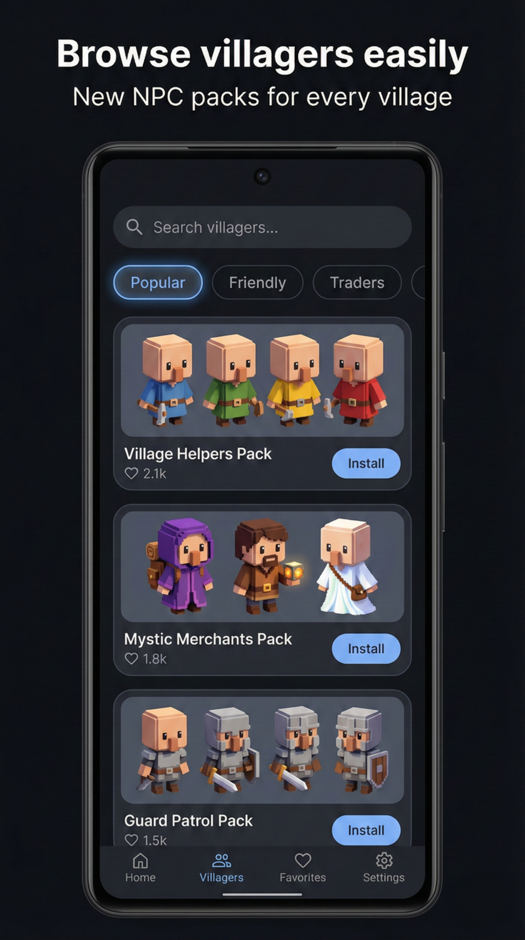 اسکرین شات 2 برنامه Villagers Mods