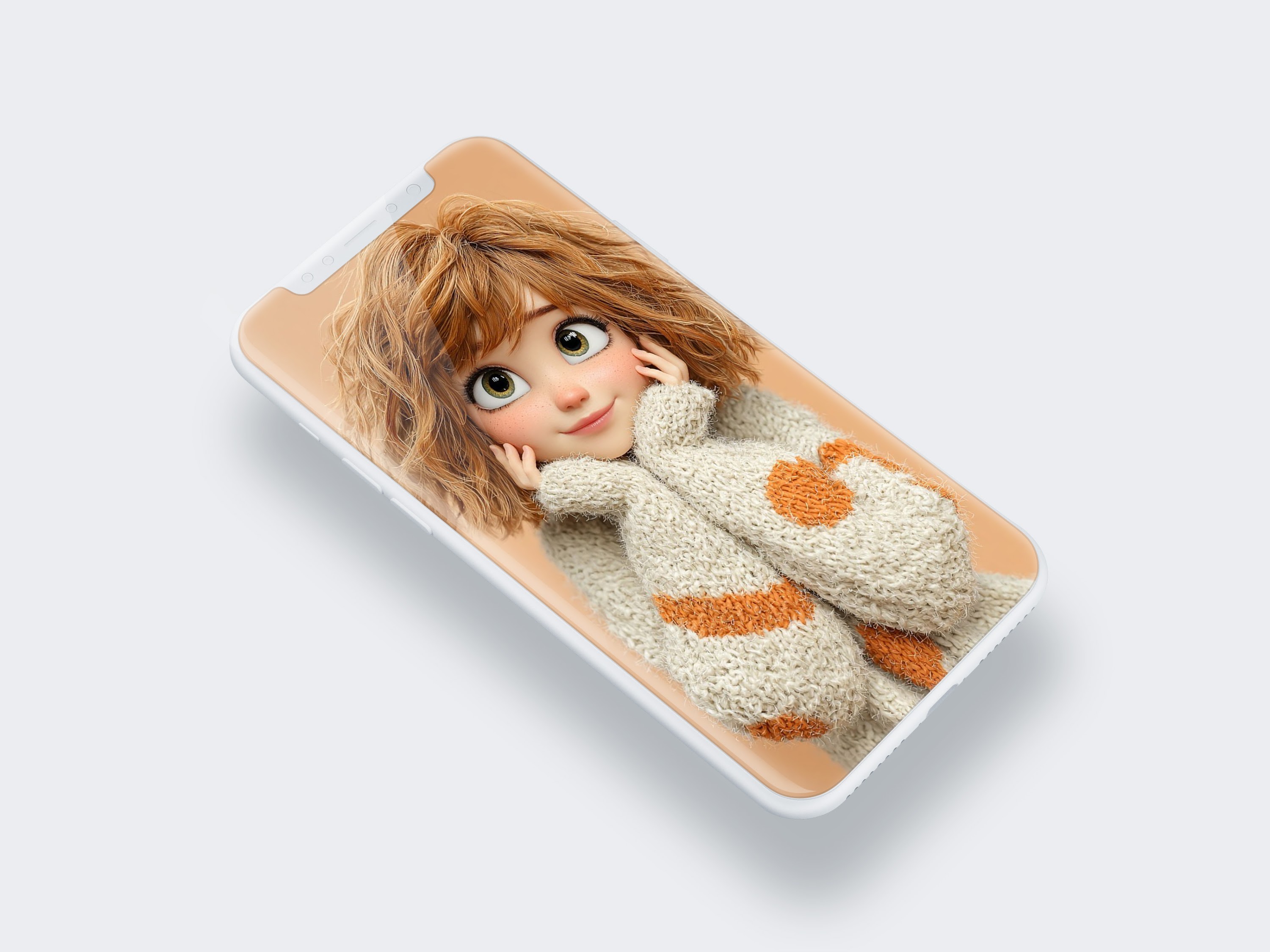 اسکرین شات 5 برنامه Cute Doll Wallpaper