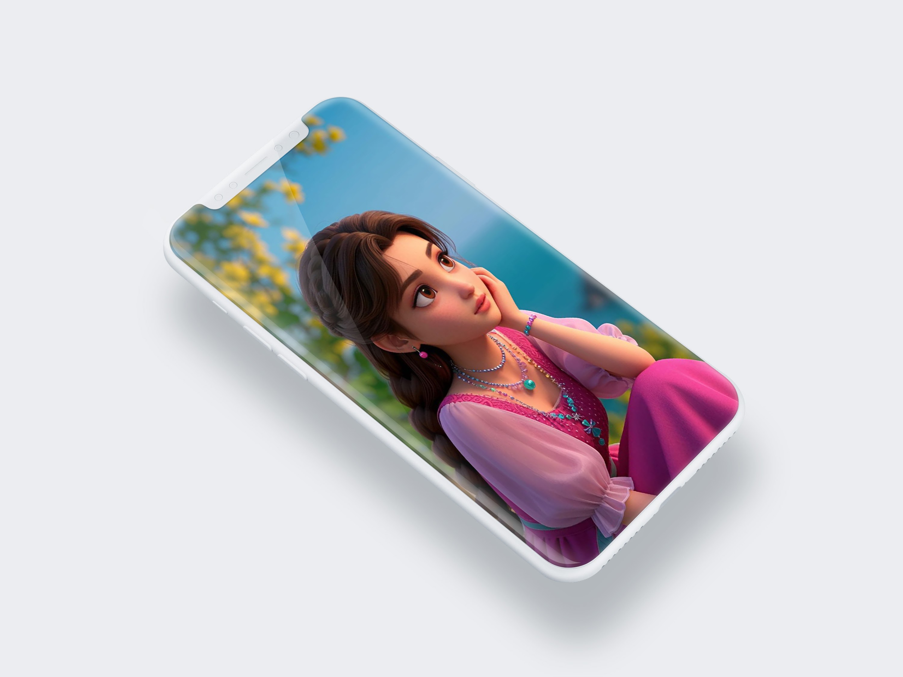 اسکرین شات 2 برنامه Cute Doll Wallpaper