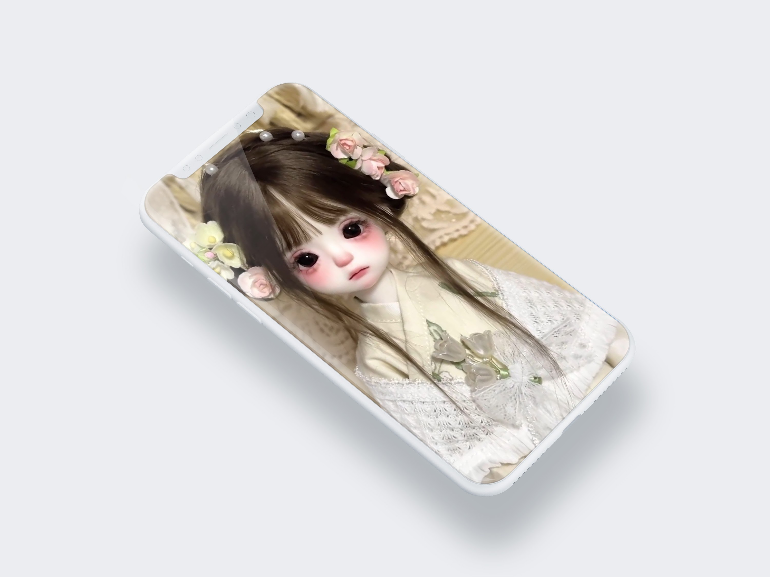 اسکرین شات 7 برنامه Cute Doll Wallpaper
