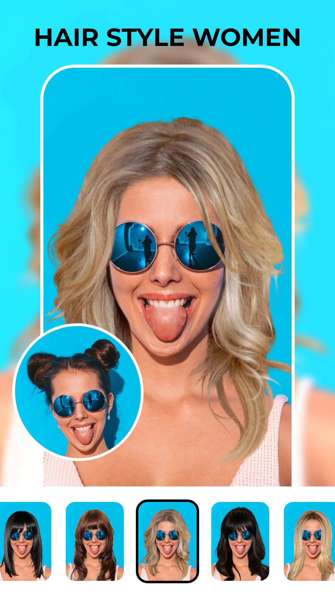 اسکرین شات 3 برنامه Hairstyle & Hair Color Try On