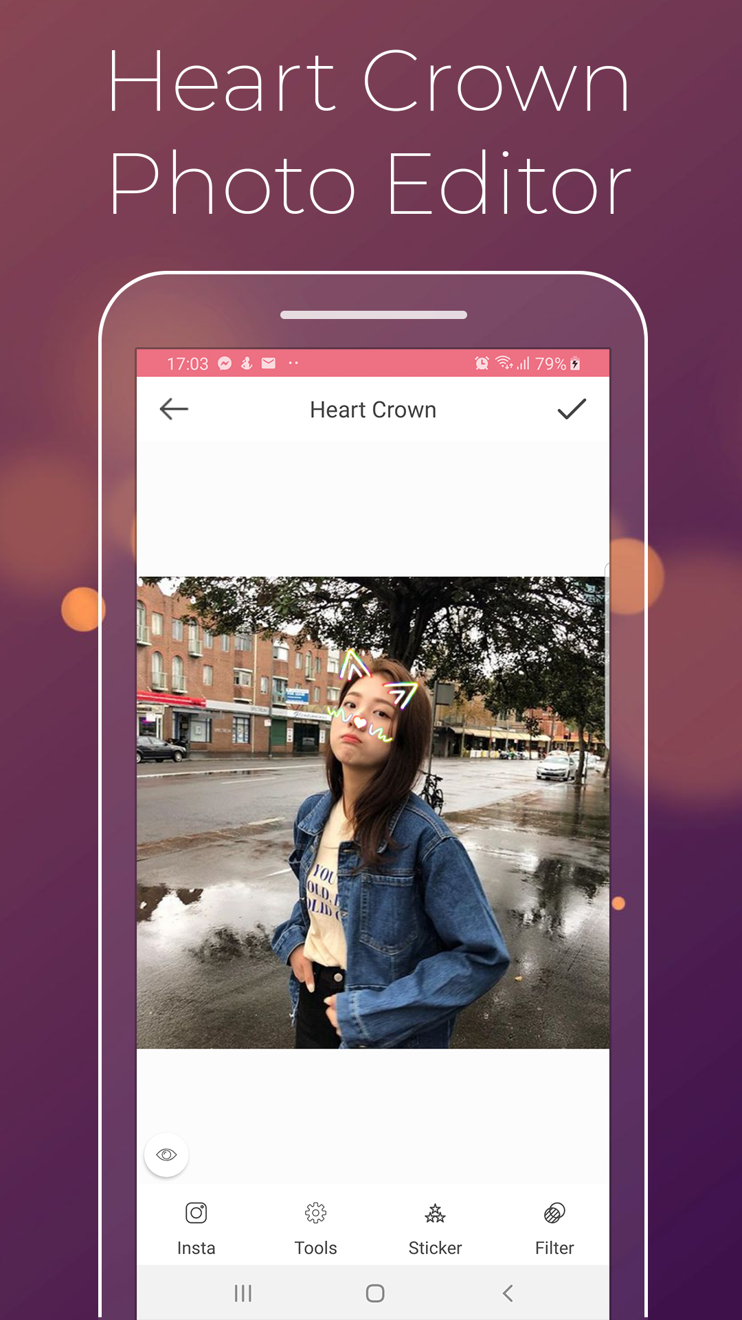 اسکرین شات 8 برنامه Cat Face - Heart Crown Photo