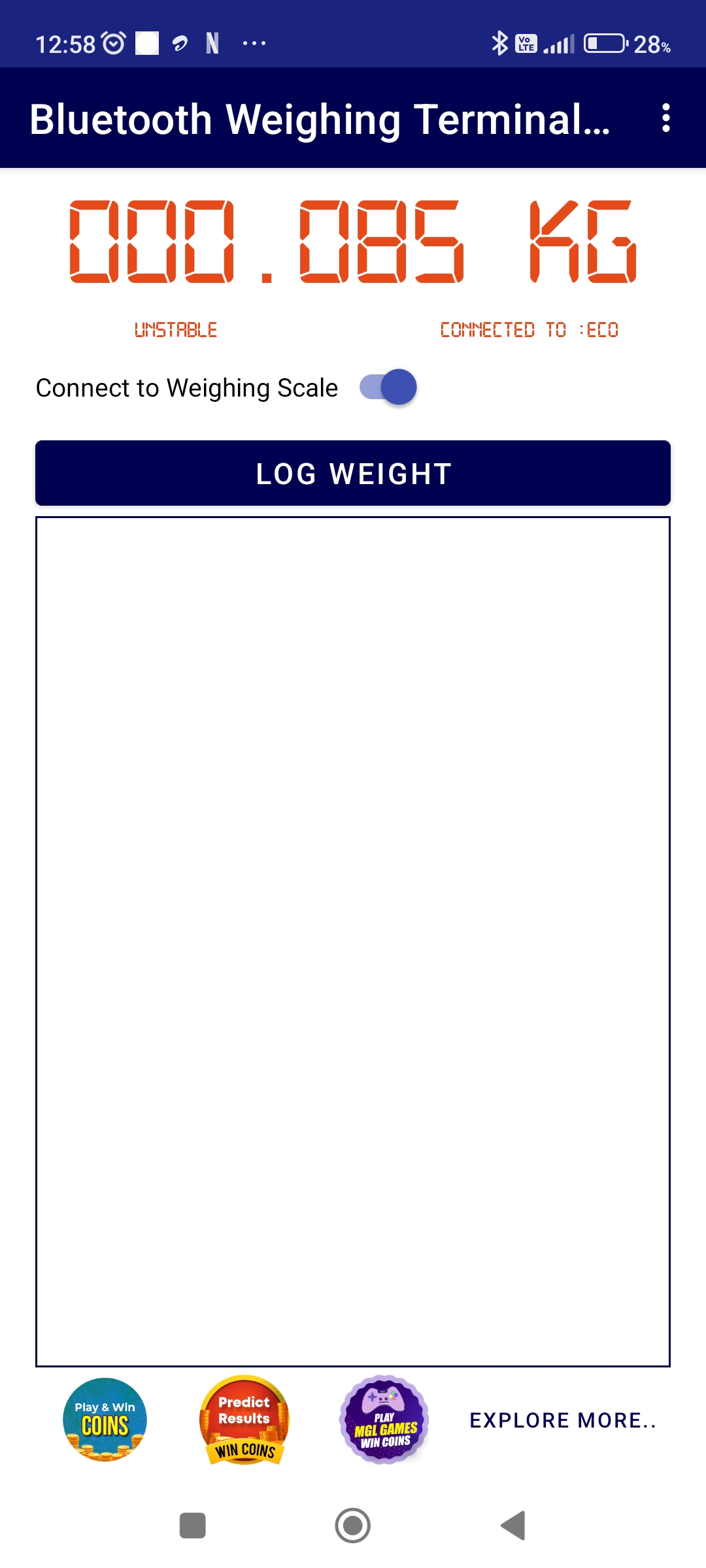 اسکرین شات 3 برنامه BT Weighing Scale Terminal 2.0