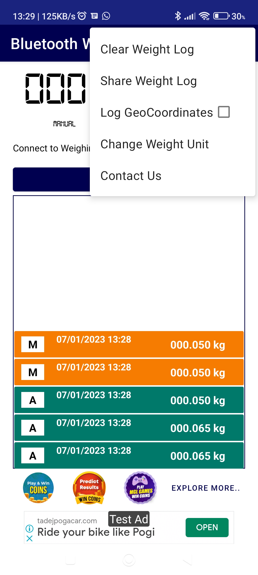 اسکرین شات 7 برنامه BT Weighing Scale Terminal 2.0