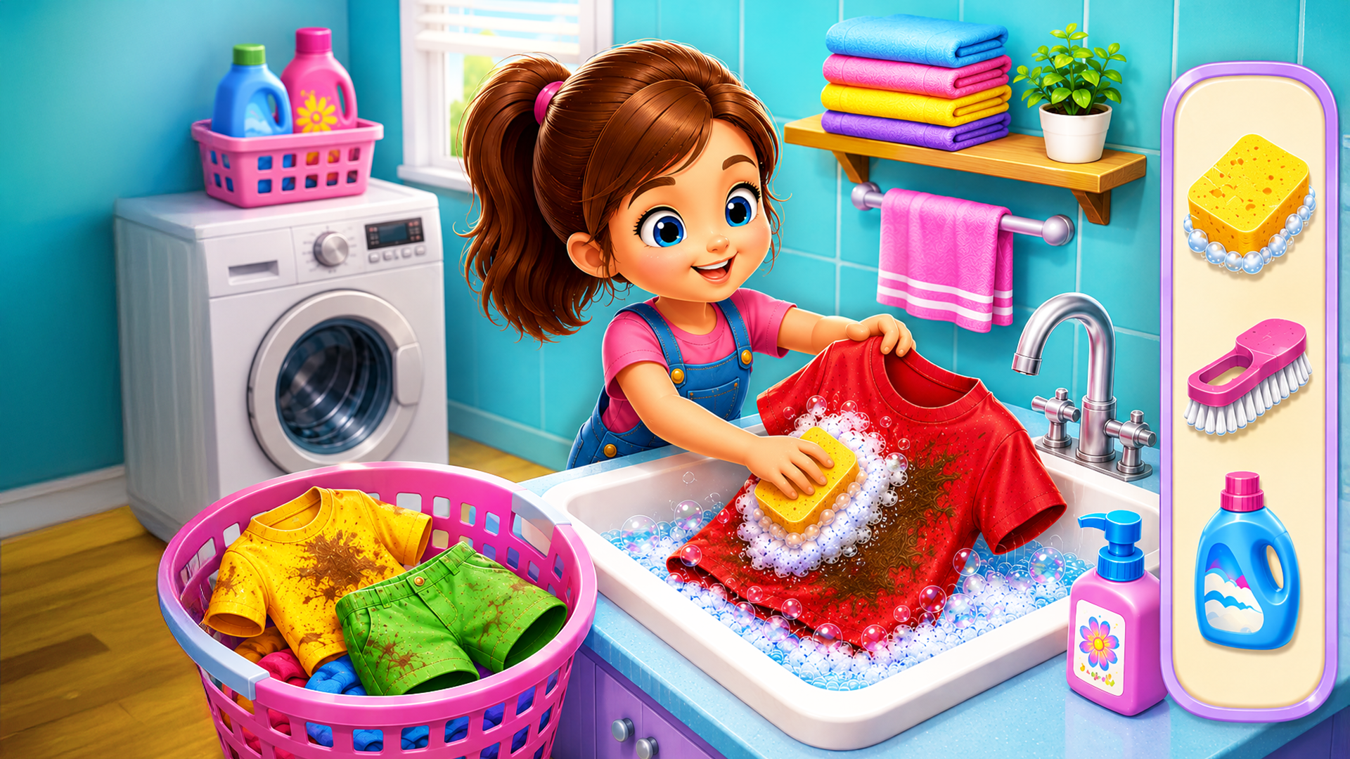 اسکرین شات 2 برنامه Baby princess home clean game