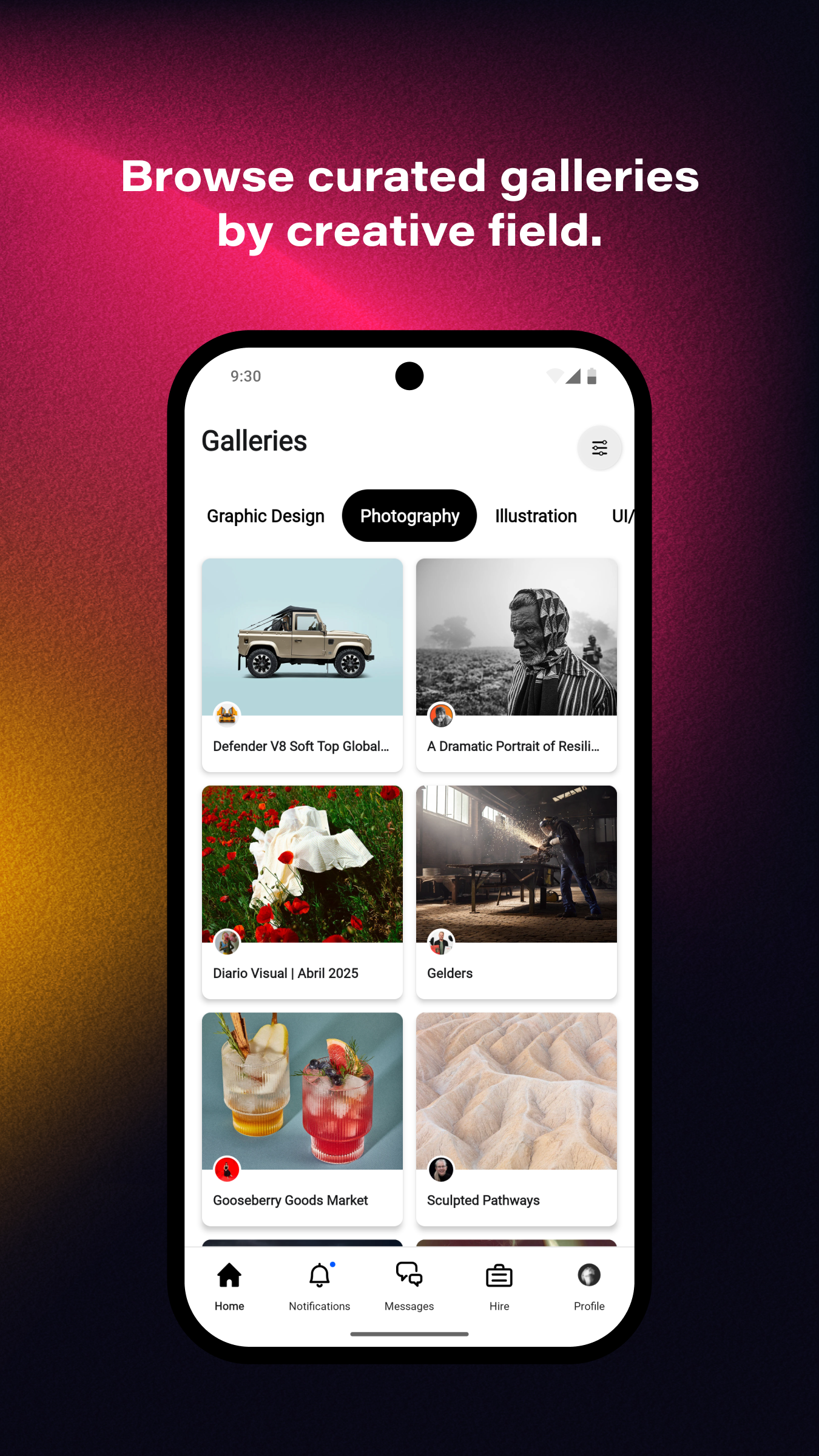 اسکرین شات 3 برنامه Behance - Creative Portfolios