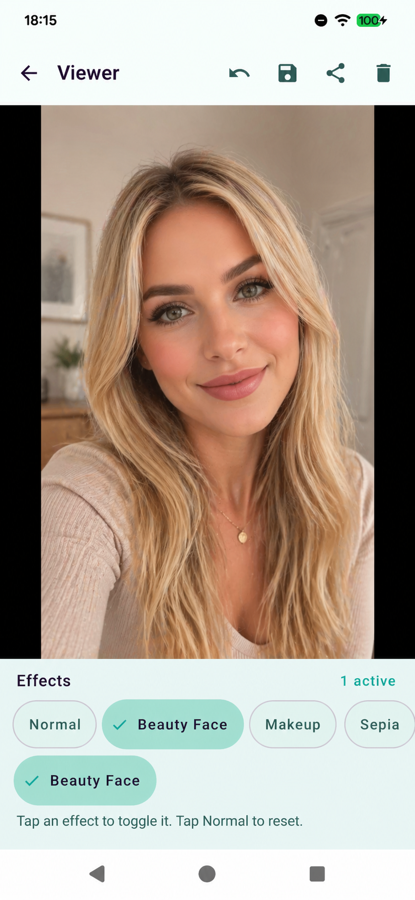 اسکرین شات 2 برنامه Selfish - Selfie Camera