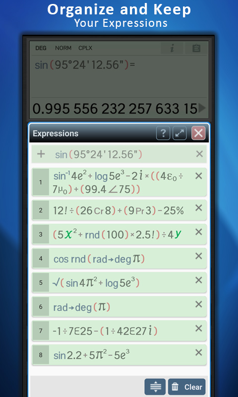 اسکرین شات 4 برنامه Champ Scientific Calculator