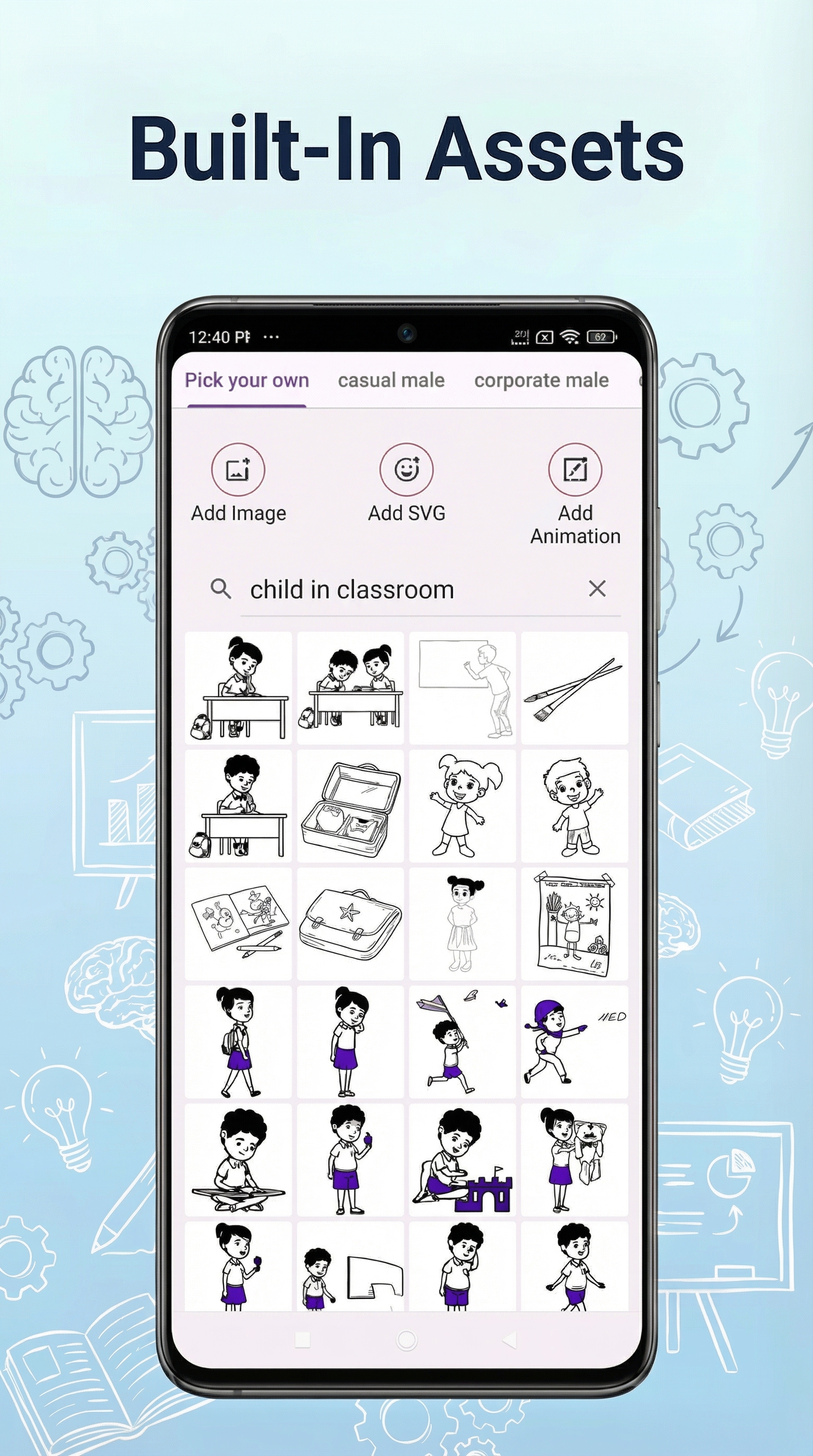 اسکرین شات 5 برنامه Benime: AI Whiteboard Maker