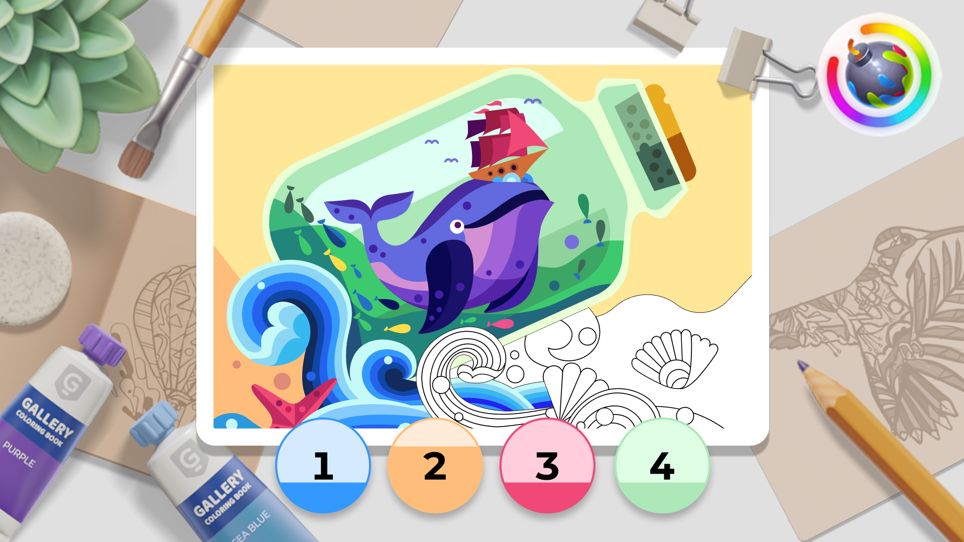 اسکرین شات 6 بازی Gallery: Color by number game