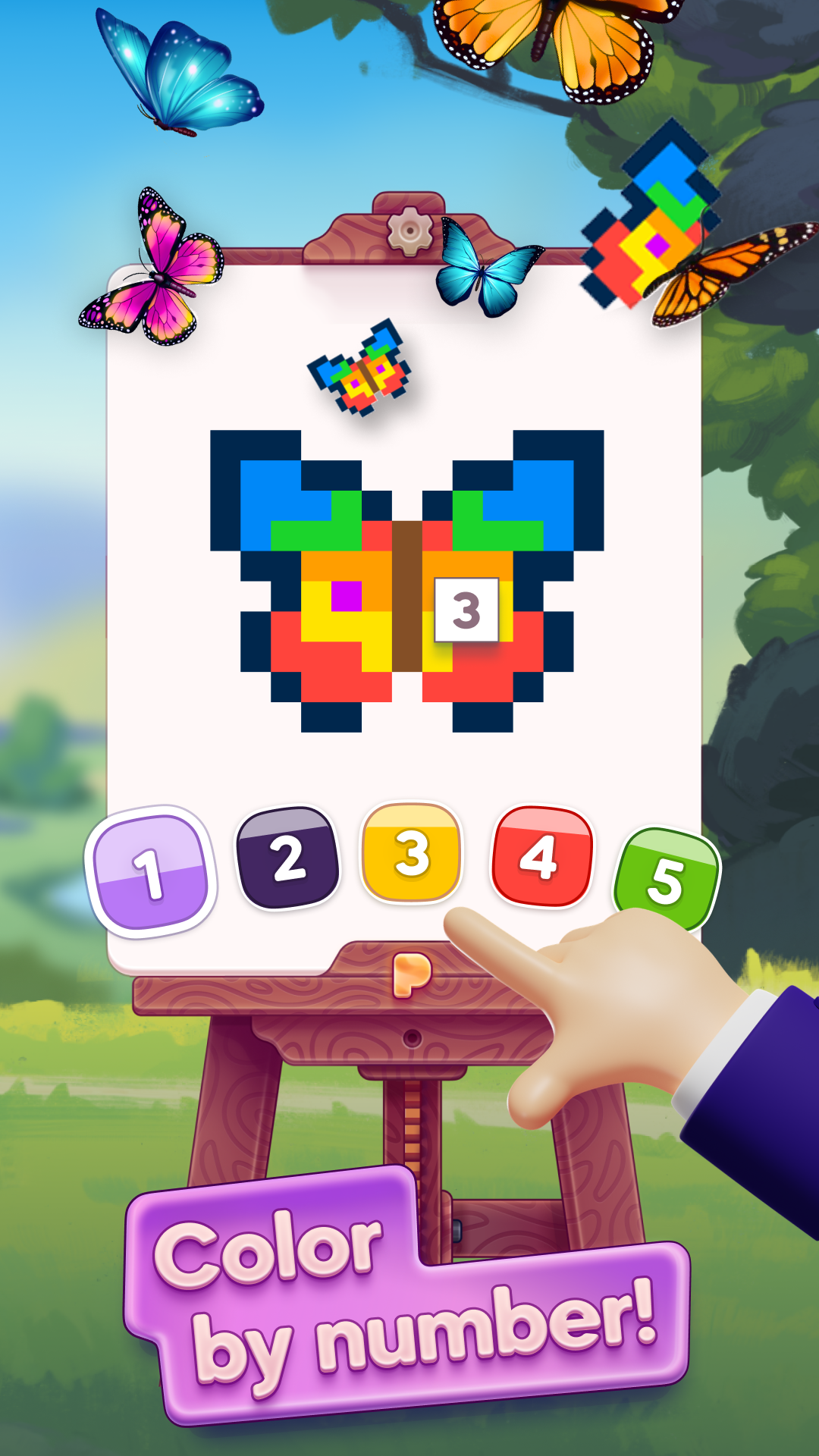 اسکرین شات 4 بازی Pixelwoods: Color by number