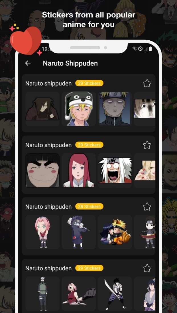 اسکرین شات 4 برنامه Anime stickers for whatsapp